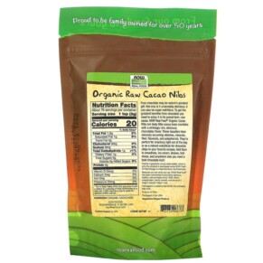 Hạt cacao thô hữu cơ NOW Foods 227g 3 Thành phần vi chất của NOW Foods Real Food Organic Raw Cacao Nibs 8 oz (227 g) 733739066763
