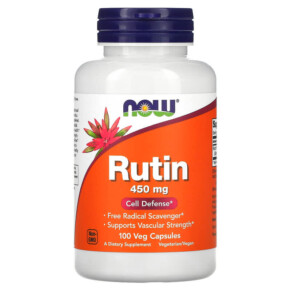 Thực phẩm bổ sung NOW Foods Rutin 450 mg 100 Veg Capsules 733739007353