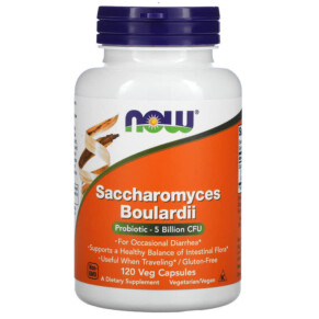 Thực phẩm bổ sung NOW Foods Saccharomyces Boulardii 5 Billion CFU 120 Veg Capsules 733739029522