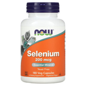 Thực phẩm bổ sung NOW Foods Selenium 200 mcg 180 Veg Capsules 733739014863