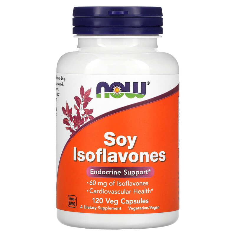 Viên uống đậu nành NOW Foods Soy Isoflavones 120 viên thực vật 10 now foods soy isoflavones 120 veg capsules 792 733739032881