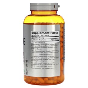 Thành phần vi chất của NOW Foods Sports L-Glutamine 1.000 mg 240 Veg Capsules 733739000910