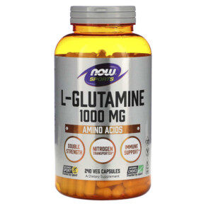 Thực phẩm bổ sung NOW Foods Sports L-Glutamine 1.000 mg 240 Veg Capsules 733739000910