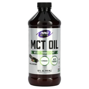 Thực phẩm bổ sung NOW Foods Sports MCT Oil Vanilla Hazelnut 16 fl oz (473 ml) 733739022097