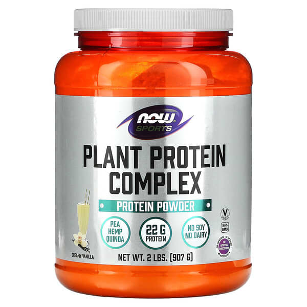 NOW Foods Sports Plant Protein Complex Creamy Vanilla 2 lbs 907 g 733739021298