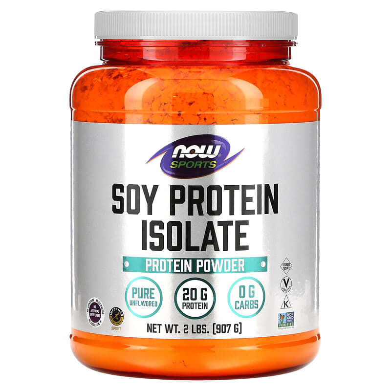 Bột đạm đậu nành tinh khiết NOW Foods Sports Soy Protein Isolate 2 lbs (907 g) 10 now foods sports soy protein isolate pure unflavored 2 lbs 907 g 786 733739021526