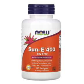 Thực phẩm bổ sung NOW Foods Sun-E 400 120 Softgels 733739009364