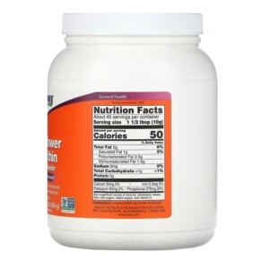 Thành phần vi chất của NOW Foods Sunflower Lecithin Pure Powder 1 lb (454 g) 733739023148