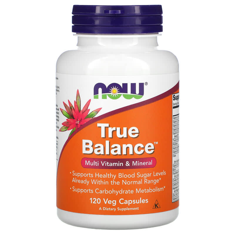 Viên uống đa vitamin & khoáng chất NOW Foods True Balance 120 viên thực vật 10 now foods true balance multi vitamin mineral 120 veg capsules 42243 733739033802