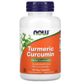 Thực phẩm bổ sung NOW Foods Turmeric Curcumin 60 Veg Capsules 733739046383