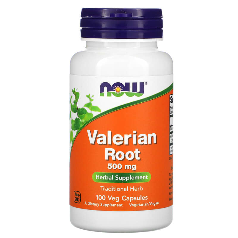 NOW Foods Củ Valerian 500 mg 100 viên chay 10 now foods valerian root 500 mg 100 veg capsules 48191 733739047700