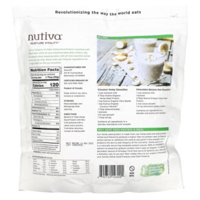 Bột protein hạt gai Nutiva Organic 3 lbs (1.36 kg) 3 Thành phần vi chất của Nutiva Organic Hemp Seed Protein 3 lbs (1.36 kg) 692752103001