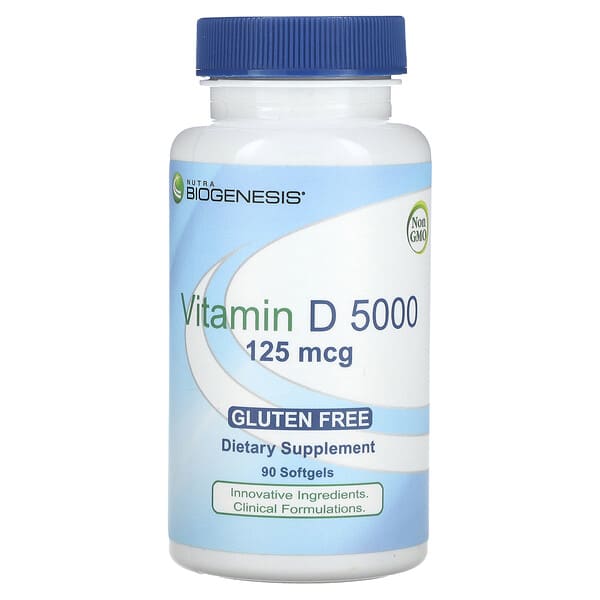 Nutra BioGenesis Vitamin D 5000 125 mcg 90 viên 812806642144