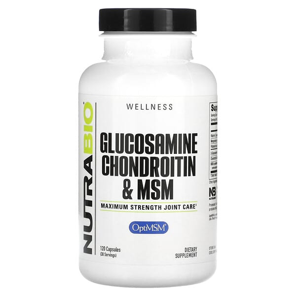NutraBio Glucosamine Chondroitin & MSM 120 viên 649908511654