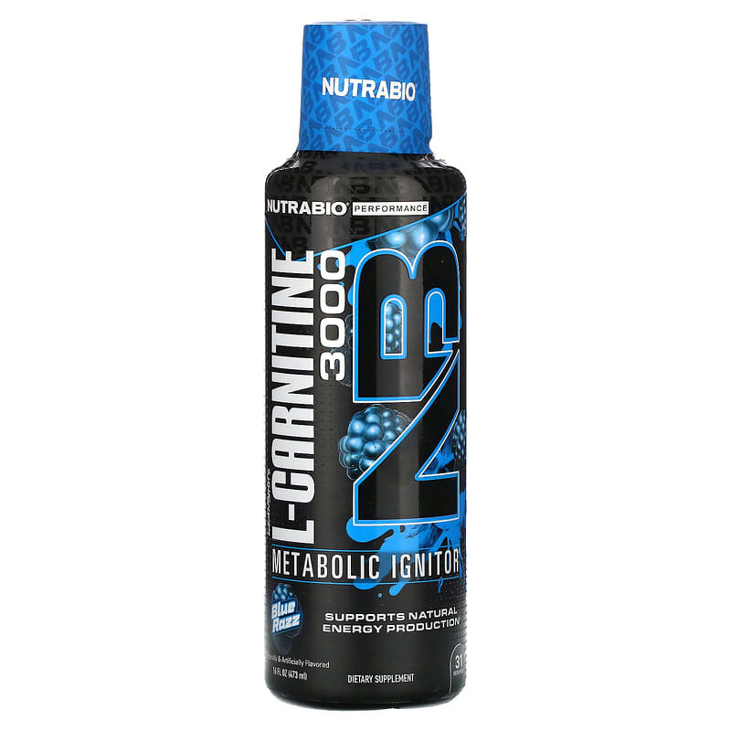 Nước uống giảm cân NutraBio LeanShots L-Carnitine 3000 Blue Razz 473ml 10 nutrabio leanshots l carnitine 3000 blue razz 16 fl oz 473 ml 134703 649908219611
