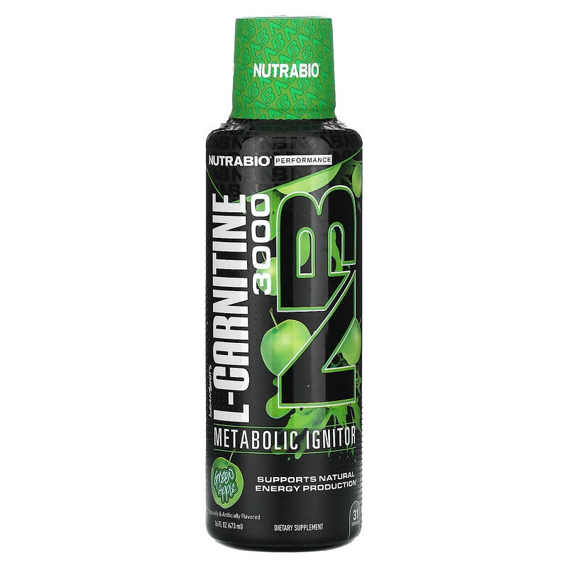 NutraBio LeanShots L-Carnitine 3000 Táo Xanh 473 ml 10 nutrabio leanshots l carnitine 3000 green apple 16 fl oz 473 ml 134702 649908219604