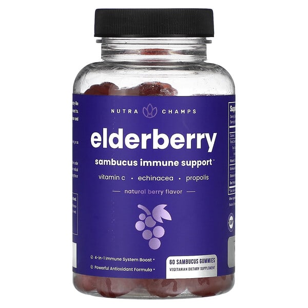 NutraChamps Elderberry Natural Berry 60 viên 4 NutraChamps Elderberry Natural Berry 60 viên 621983990227