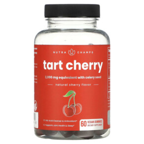 Thực phẩm bổ sung NutraChamps Tart Cherry Natural Cherry 60 Vegan Gummies 621983500648