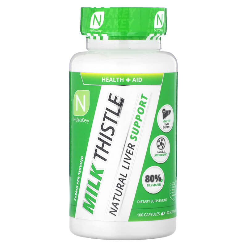 Nutrakey, cây kế sữa, 250 mg, 100 viên 10 nutrakey milk thistle 250 mg 100 capsules 130494 045635774773