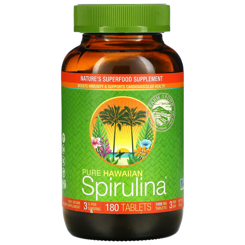 Nutrex Hawaii Pure Hawaiian Spirulina 1000 mg 180 viên 10 nutrex hawaii pure hawaiian spirulina 1 000 mg 180 tablets 22773 732894010062