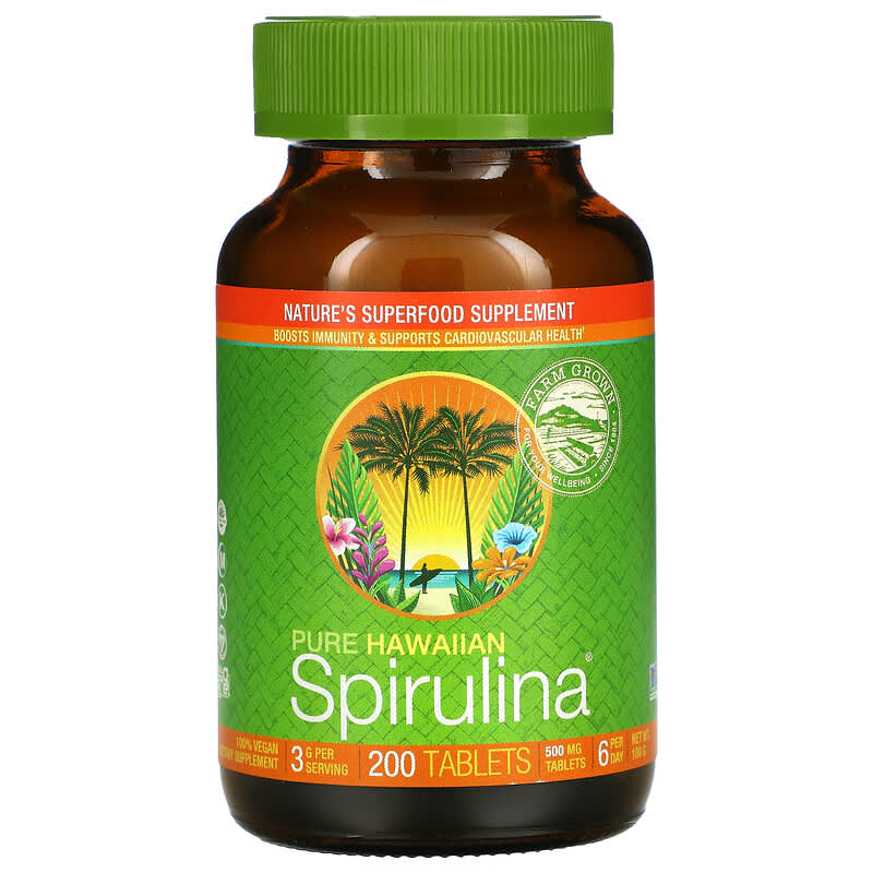 Nutrex Hawaii Pure Hawaiian Spirulina 200 viên 10 nutrex hawaii pure hawaiian spirulina 200 tablets 95196 732894010024