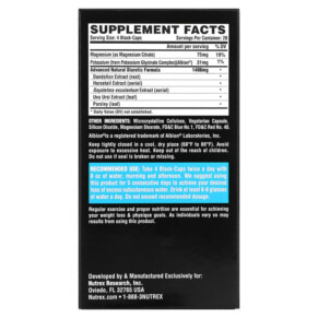 Nutrex Research LIPO-6 Black Diuretic 80 viên nang đen 3 Thành phần vi chất của Nutrex Research LIPO-6 Black Diuretic 80 Black-Caps 859400007825