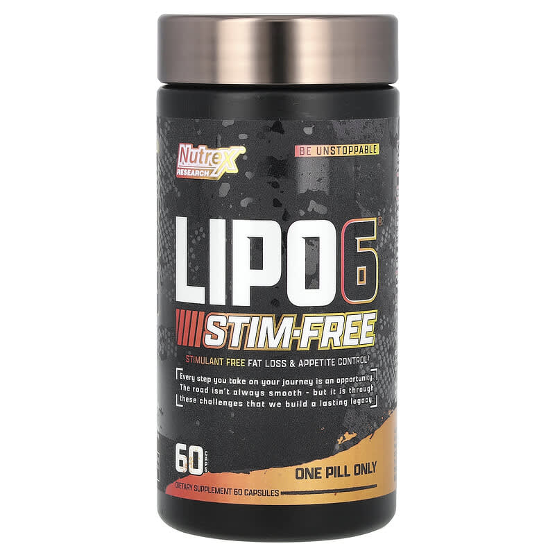 Nutrex Research, Lipo6, Stim-Free, 60 viên 850046504754