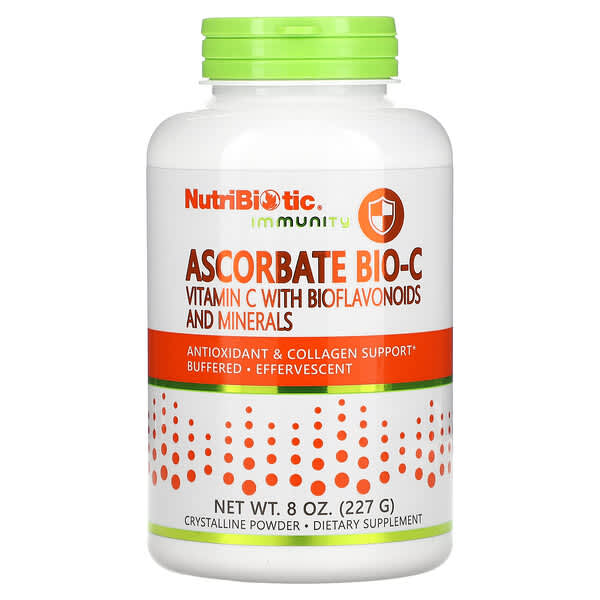 NutriBiotic Immunity Ascorbate Bio-C Vitamin C with Bioflavonoids & Minerals 8 oz 227 g 728177003500