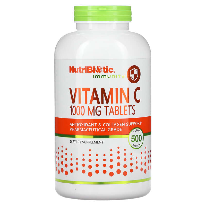 Viên uống Vitamin C 1000 mg 500 viên chay NutriBiotic hỗ trợ miễn dịch 10 nutribiotic immunity vitamin c 1 000 mg 500 vegan tablets 70637 728177002824