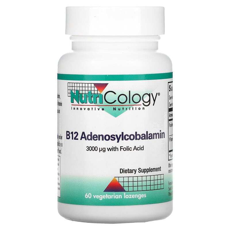 Viên ngậm B12 Adenosylcobalamin 60 viên chay Nutricology 10 nutricology b12 adenosylcobalamin 60 vegetarian lozenges 40450 713947565708