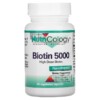 Thực phẩm bổ sung Nutricology Biotin 5000 60 Vegetarian Capsules 713947503502