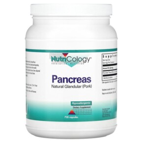Thực phẩm bổ sung Nutricology Pancreas Natural Glandular (Pork) 720 Capsules 713947516502