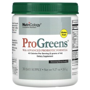 Thực phẩm bổ sung Nutricology ProGreens with Advanced Probiotic Formula 9.27 oz (265 g) 713947515406
