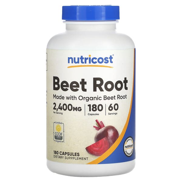 Nutricost Beet Root 2.400 mg 180 viên 800 mg/viên 10 nutricost beet root 2 400 mg 180 capsules 800 mg per capsule 124168 810014673707