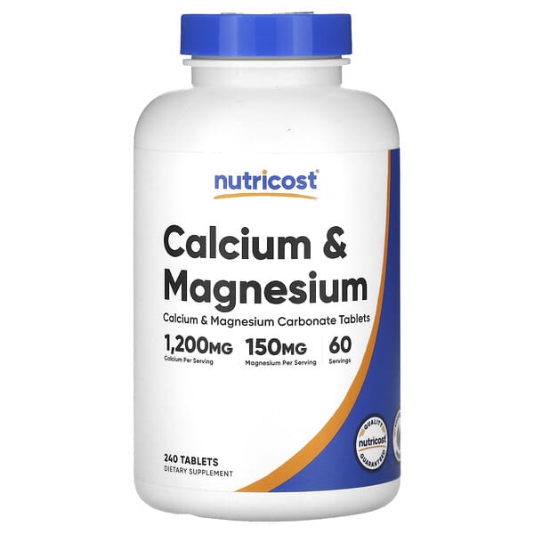 Viên uống bổ sung Canxi và Magie Nutricost 240 viên 8 nutricost calcium magnesium 240 tablets 132329 810014672694