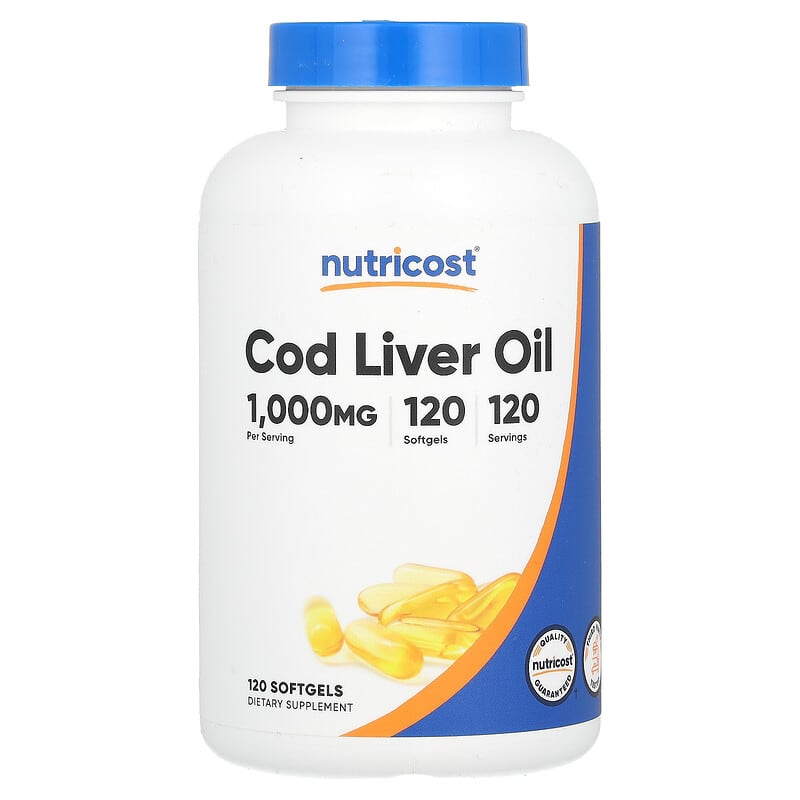 Nutricost, Cod Liver Oil, 1.000 mg, 120 viên 810014678320