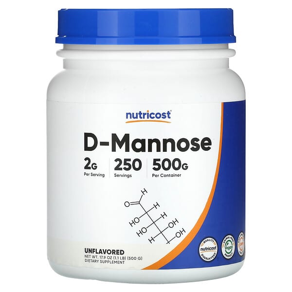 D-Mannose Nutricost không vị 500g 8 nutricost d mannose unflavored 17 9 oz 500 g 132307 702669937320