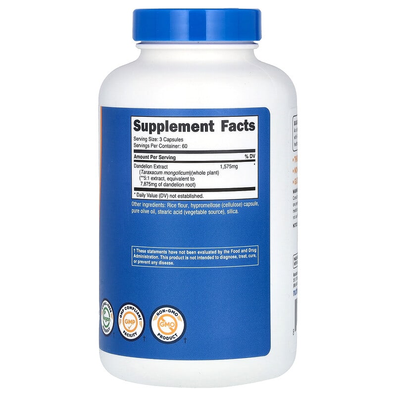 Chiết Xuất Bồ Công Anh Nutricost 1.575 mg 180 viên 525 mg mỗi viên 9 Chiết Xuất Bồ Công Anh Nutricost 1.575 mg 180 viên 525 mg mỗi viên 810139572565