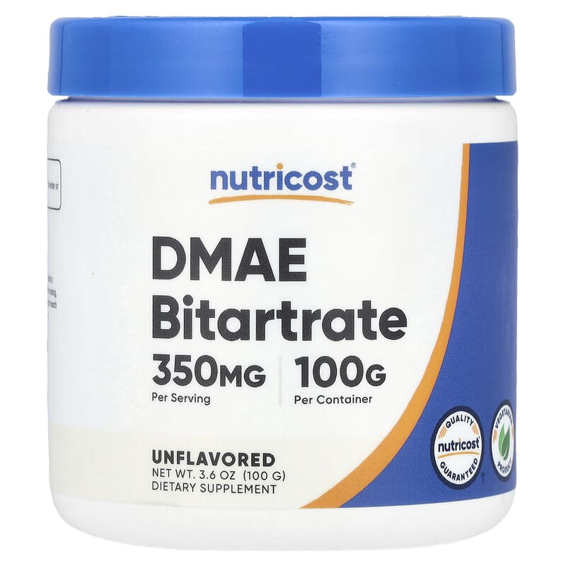 Bột DMAE Bitartrate không vị Nutricost 100g 10 nutricost dmae bitartrate unflavored 3 6 oz 100 g 141674 810139573012