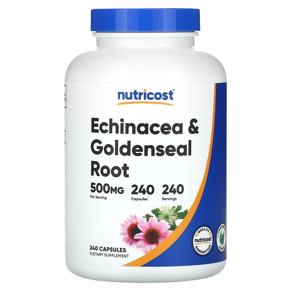 Nutricost Echinacea & Goldenseal Root 500 mg 240 viên 702669936415