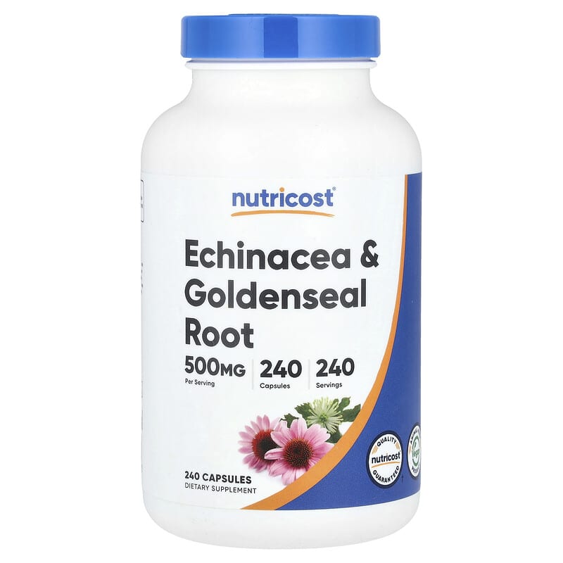 Viên uống Echinacea và Goldenseal 500 mg Nutricost 240 viên 5 Nutricost, Echinacea & Goldenseal Root, 500 mg, 240 viên 810014675022