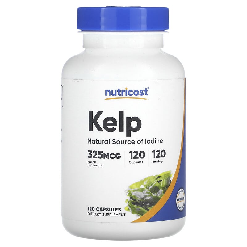 Nutricost, Kelp, 325 mg, 120 viên 810014674896