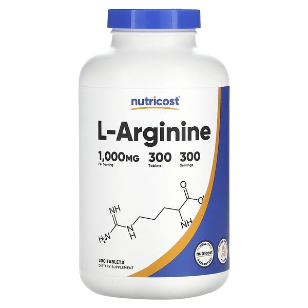 Nutricost L-Arginine 1.000 mg 300 viên 10 nutricost l arginine 1 000 mg 300 tablets 129417 810014670324