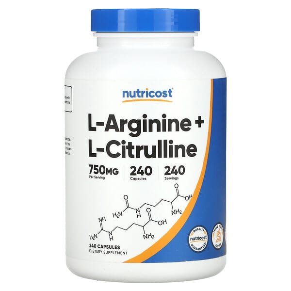 Nutricost L-Arginine + L-Citrulline 240 viên 10 nutricost l arginine l citrulline 240 capsules 124137 810014671253