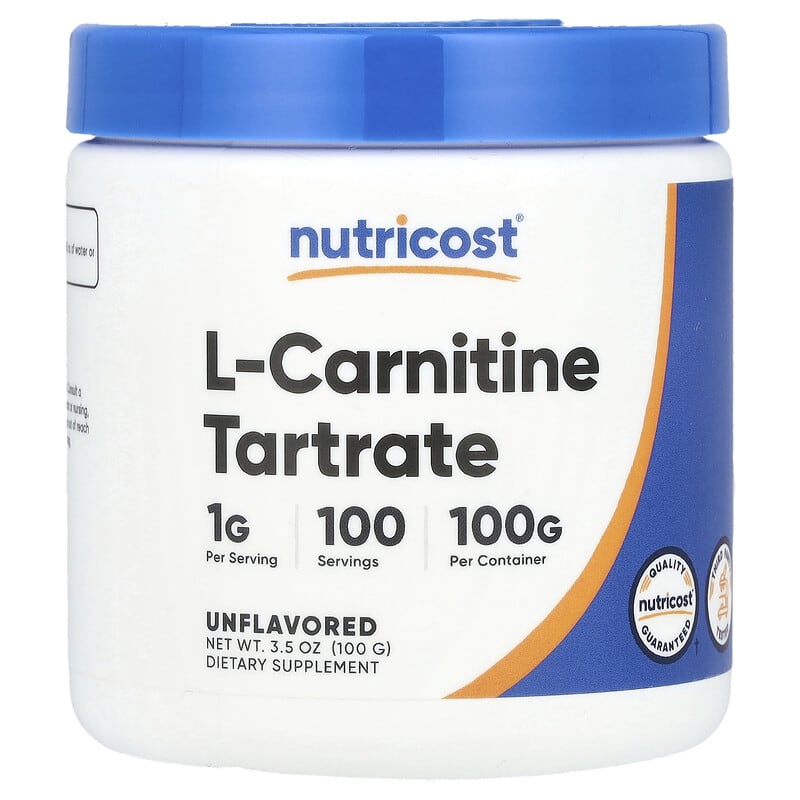 Nutricost, L-Carnitine Tartrate, Unflavored, 3,5 oz (100 g) 810014679310