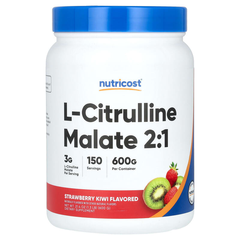 Nutricost, L-Citrulline Malate 2:1, Strawberry Kiwi, 21,4 oz (600 g) 810014675107