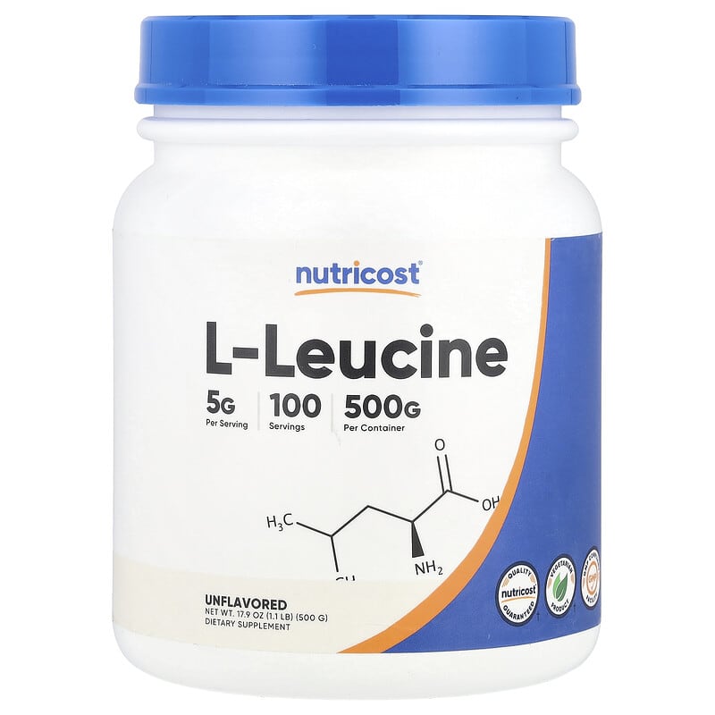 Nutricost, L-Leucine, Unflavored, 17,9 oz (500 g) 810014679341