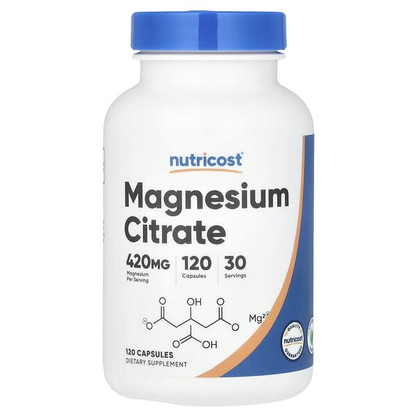 Nutricost Magnesium Citrate 420 mg 120 viên 105 mg/viên 810014671895