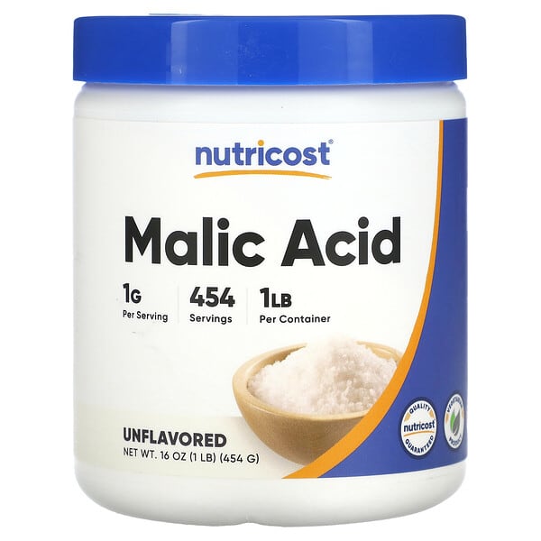 Nutricost Malic Acid không mùi vị 16 oz 454 g 810014671970