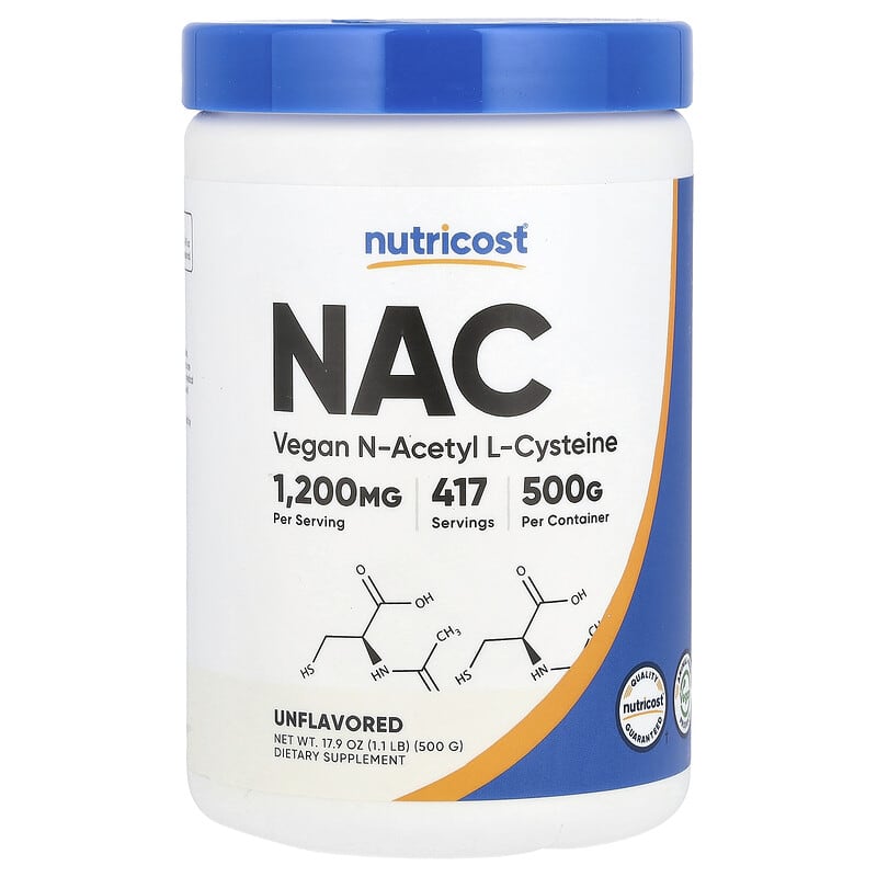 Bột NAC không mùi vị Nutricost 500g 10 nutricost nac unflavored 17 9 oz 500 g 141694 810139572466